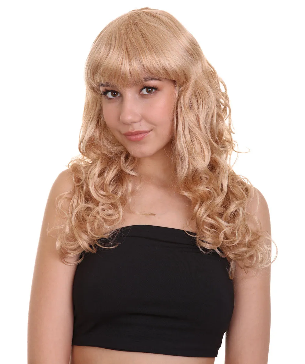 Women's Bella Wig Collections | Long Curly Glamour Party Event Cosplay Halloween Wig | Premium Breathable Capless Cap