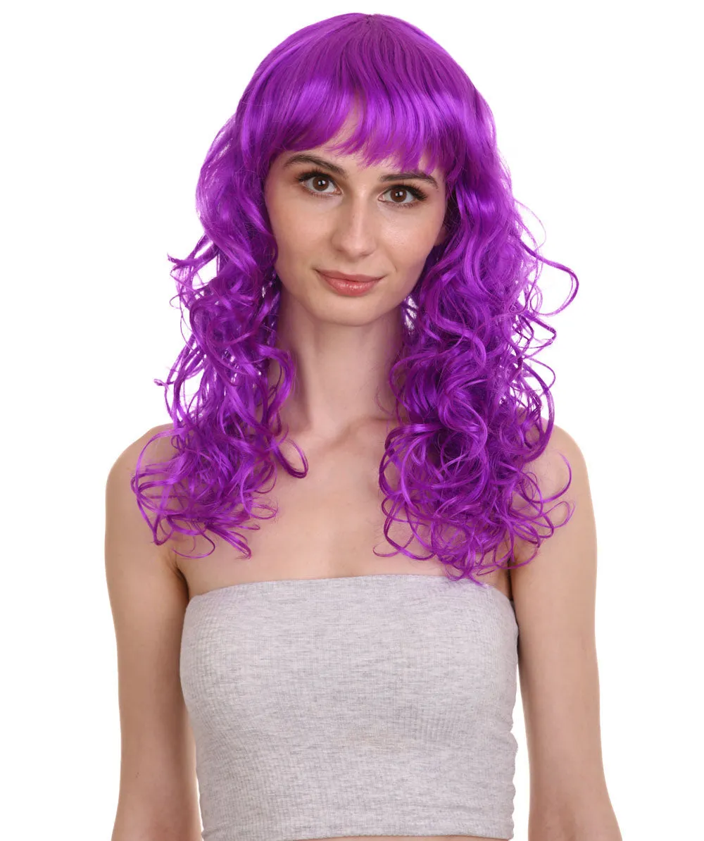 Women's Bella Wig Collections | Long Curly Glamour Party Event Cosplay Halloween Wig | Premium Breathable Capless Cap