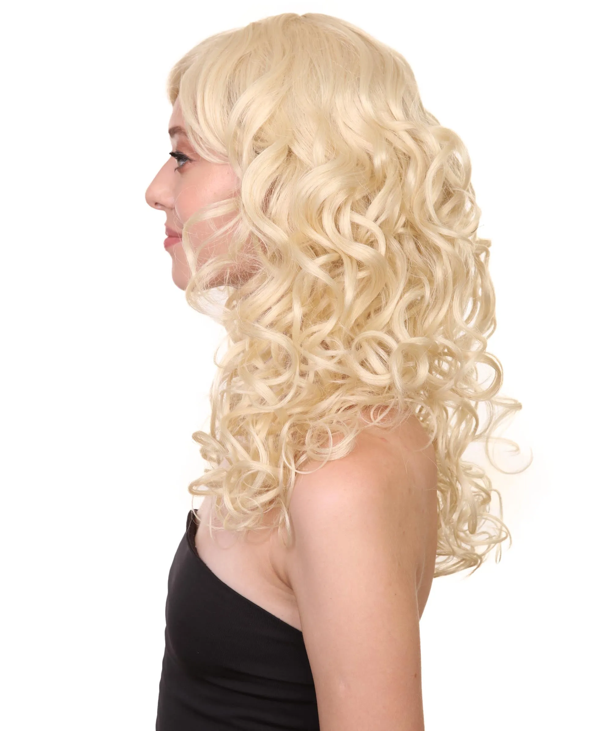 Women's Bella Wig Collections | Long Curly Glamour Party Event Cosplay Halloween Wig | Premium Breathable Capless Cap