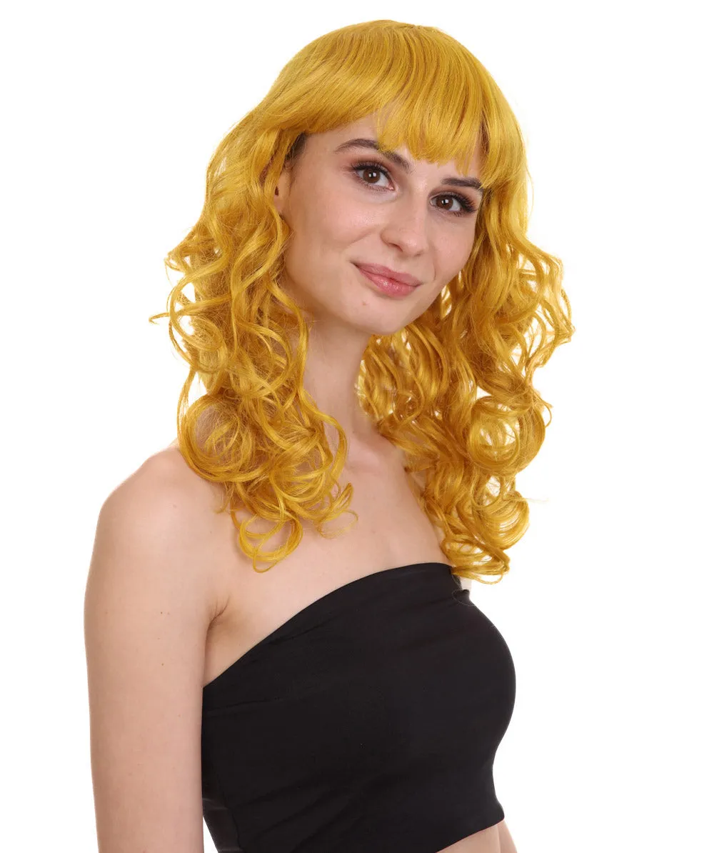 Women's Bella Wig Collections | Long Curly Glamour Party Event Cosplay Halloween Wig | Premium Breathable Capless Cap