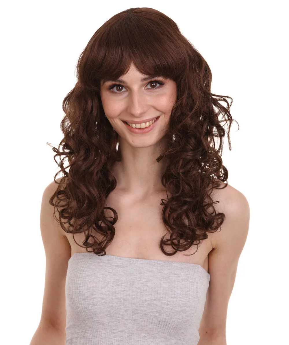 Women's Bella Wig Collections | Long Curly Glamour Party Event Cosplay Halloween Wig | Premium Breathable Capless Cap