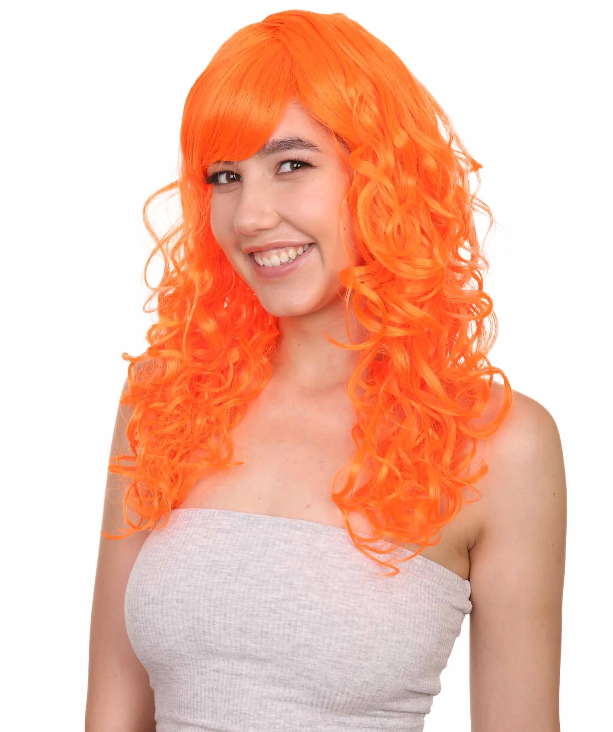 Women's Bella Wig Collections | Long Curly Glamour Party Event Cosplay Halloween Wig | Premium Breathable Capless Cap