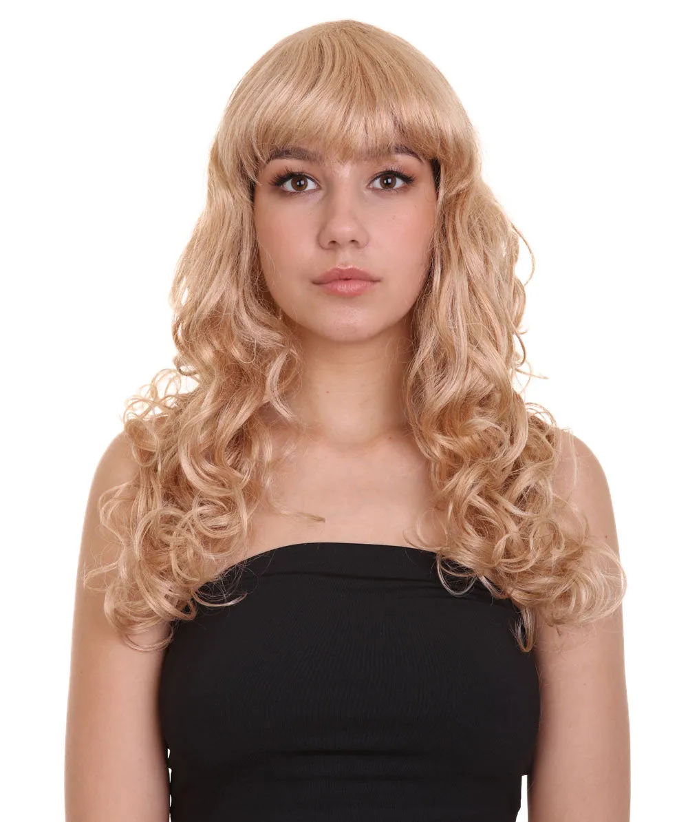 Women's Bella Wig Collections | Long Curly Glamour Party Event Cosplay Halloween Wig | Premium Breathable Capless Cap