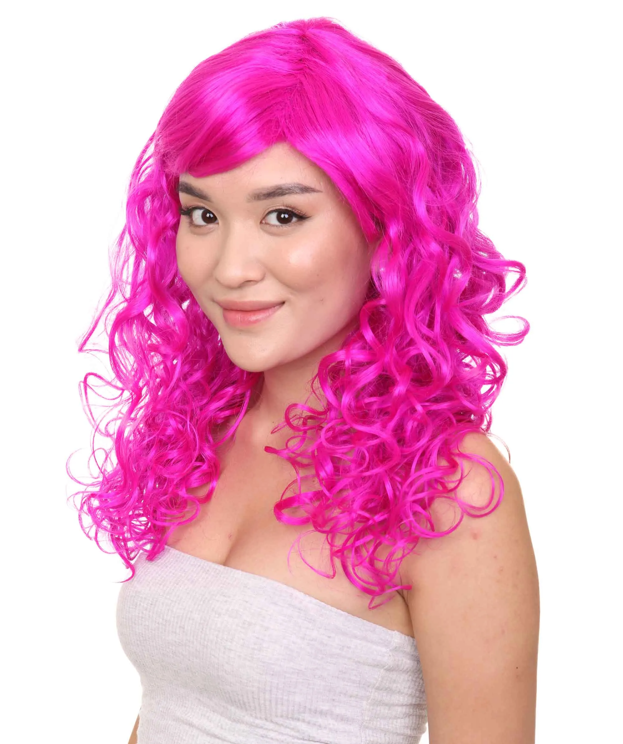 Women's Bella Wig Collections | Long Curly Glamour Party Event Cosplay Halloween Wig | Premium Breathable Capless Cap