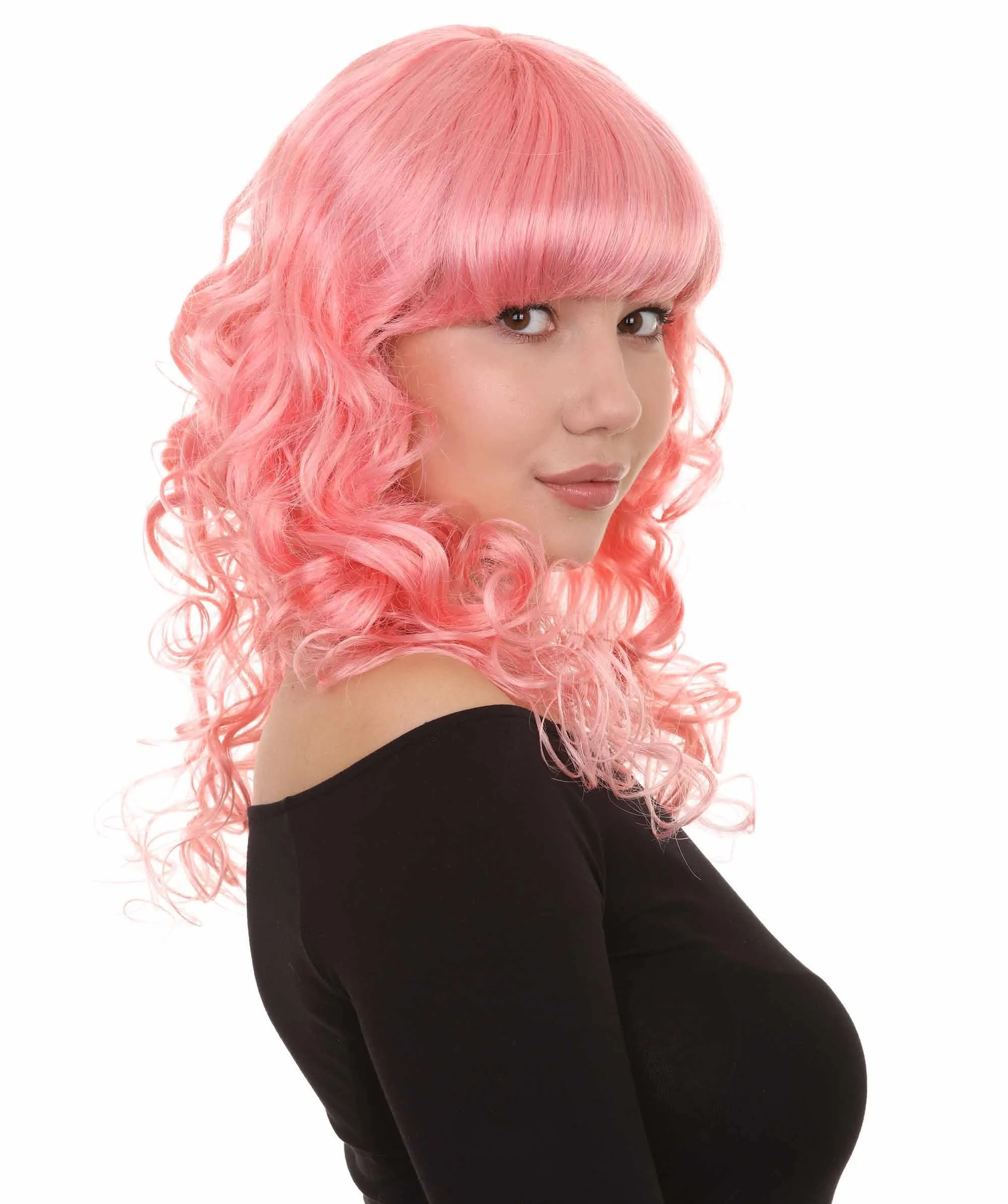 Women's Bella Wig Collections | Long Curly Glamour Party Event Cosplay Halloween Wig | Premium Breathable Capless Cap