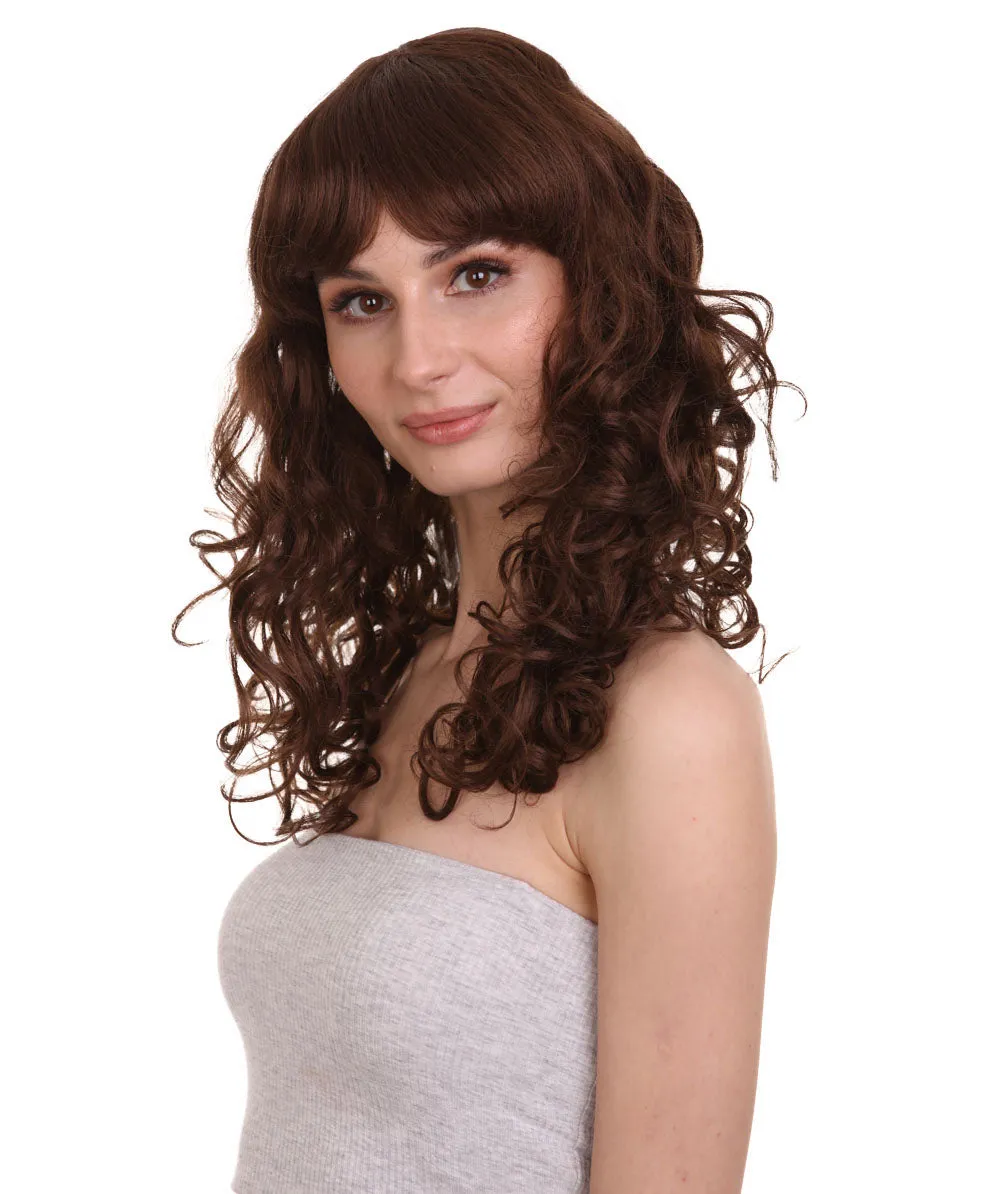 Women's Bella Wig Collections | Long Curly Glamour Party Event Cosplay Halloween Wig | Premium Breathable Capless Cap