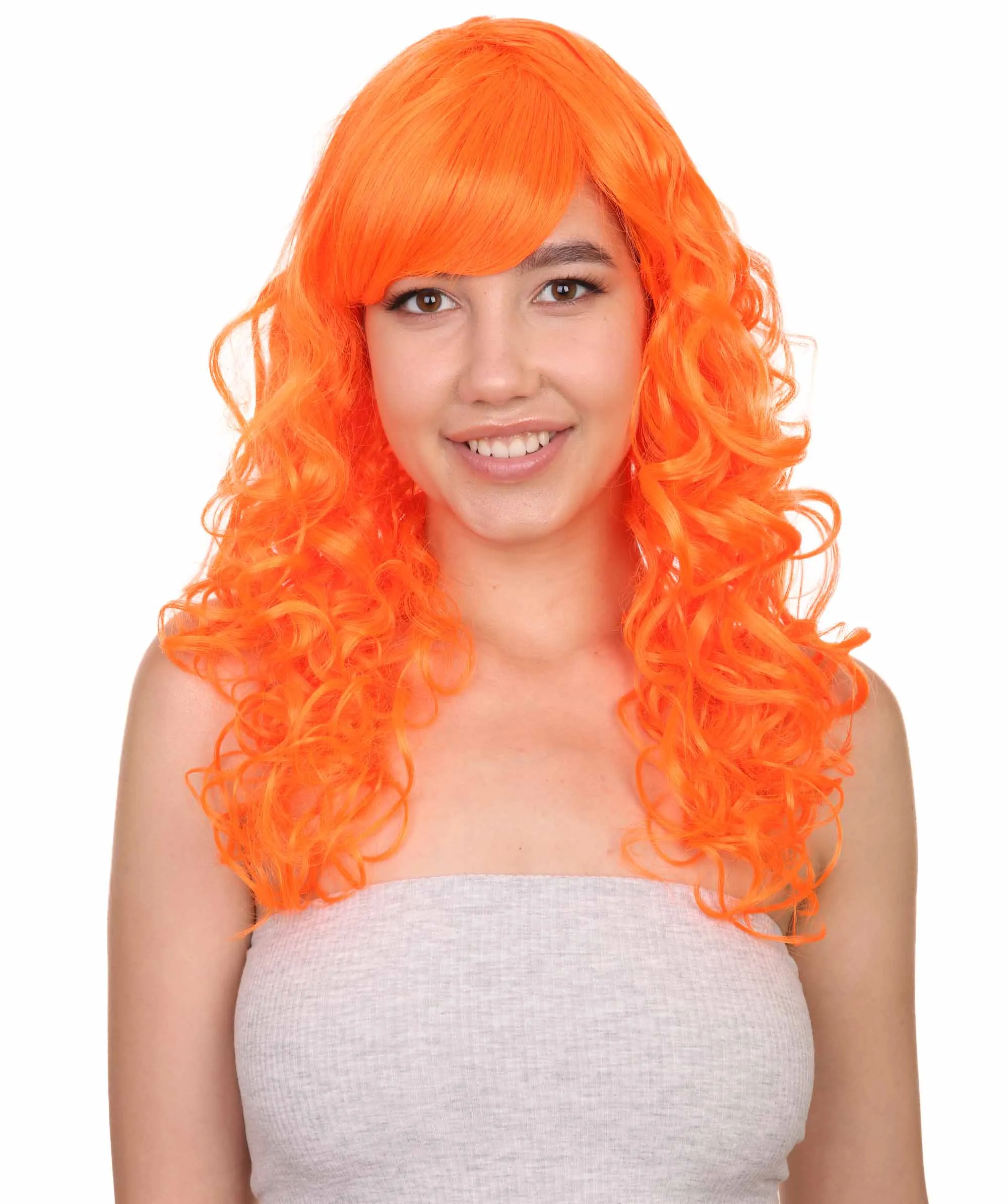 Women's Bella Wig Collections | Long Curly Glamour Party Event Cosplay Halloween Wig | Premium Breathable Capless Cap