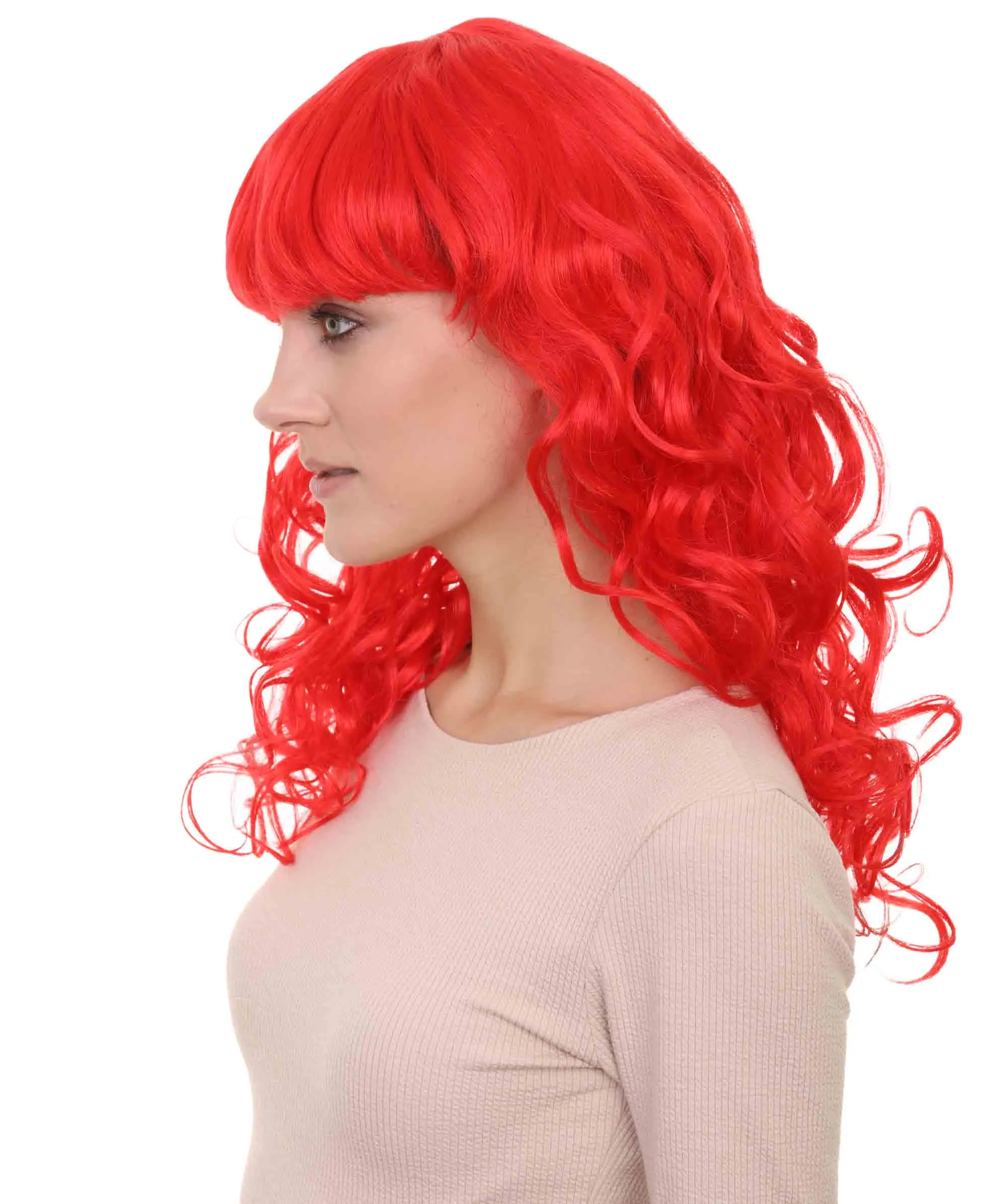 Women's Bella Wig Collections | Long Curly Glamour Party Event Cosplay Halloween Wig | Premium Breathable Capless Cap