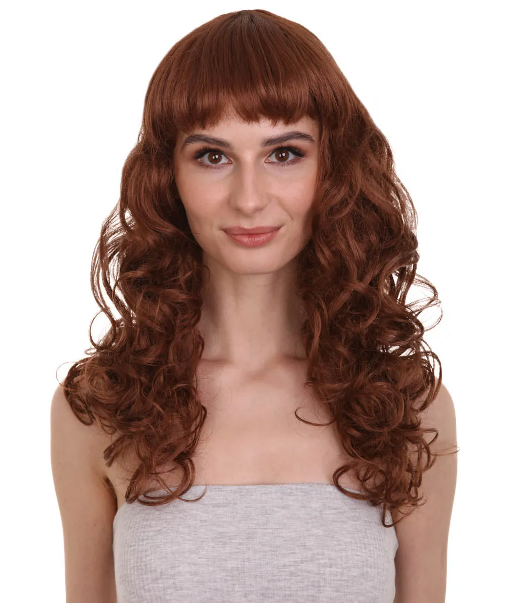 Women's Bella Wig Collections | Long Curly Glamour Party Event Cosplay Halloween Wig | Premium Breathable Capless Cap