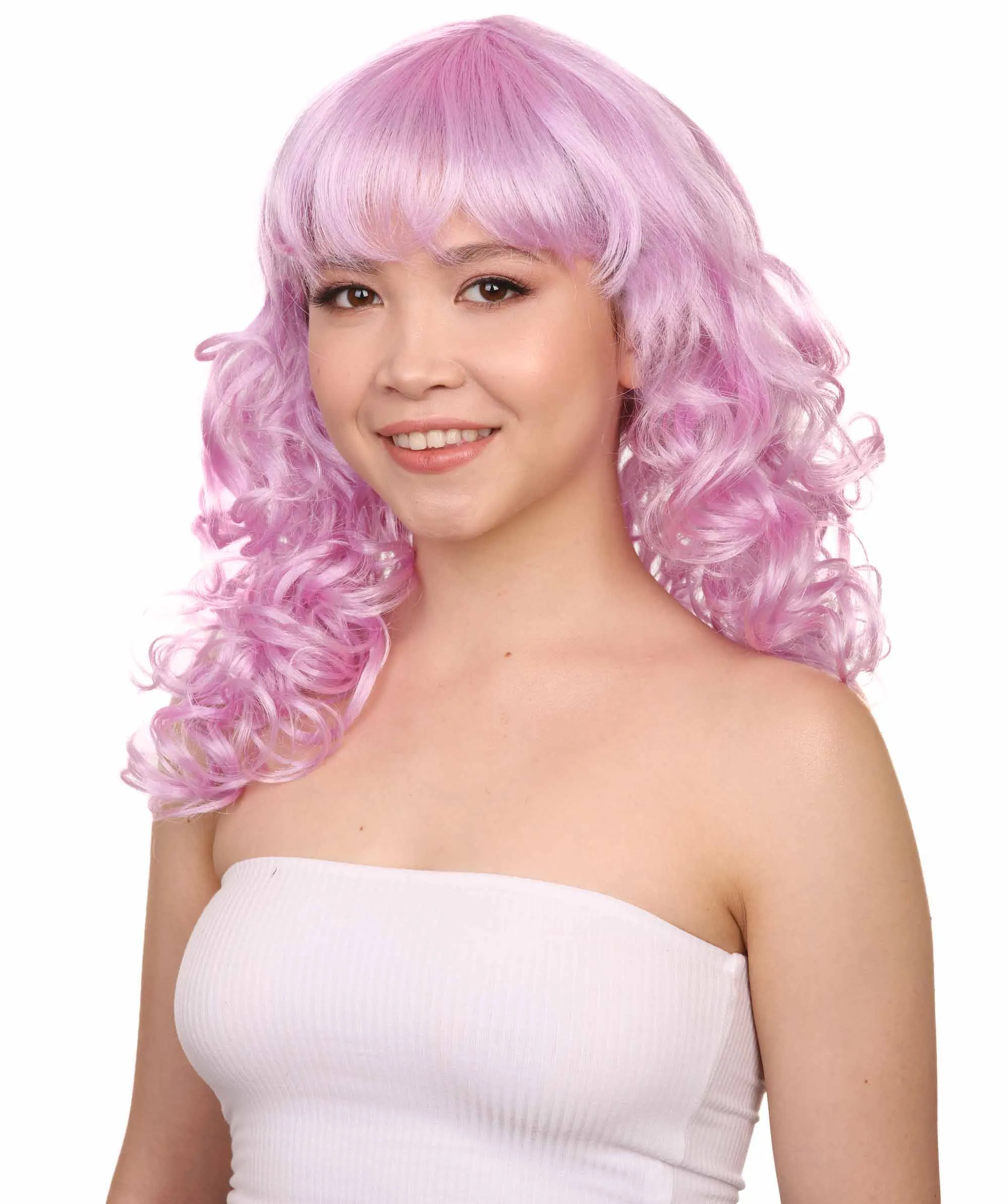 Women's Bella Wig Collections | Long Curly Glamour Party Event Cosplay Halloween Wig | Premium Breathable Capless Cap