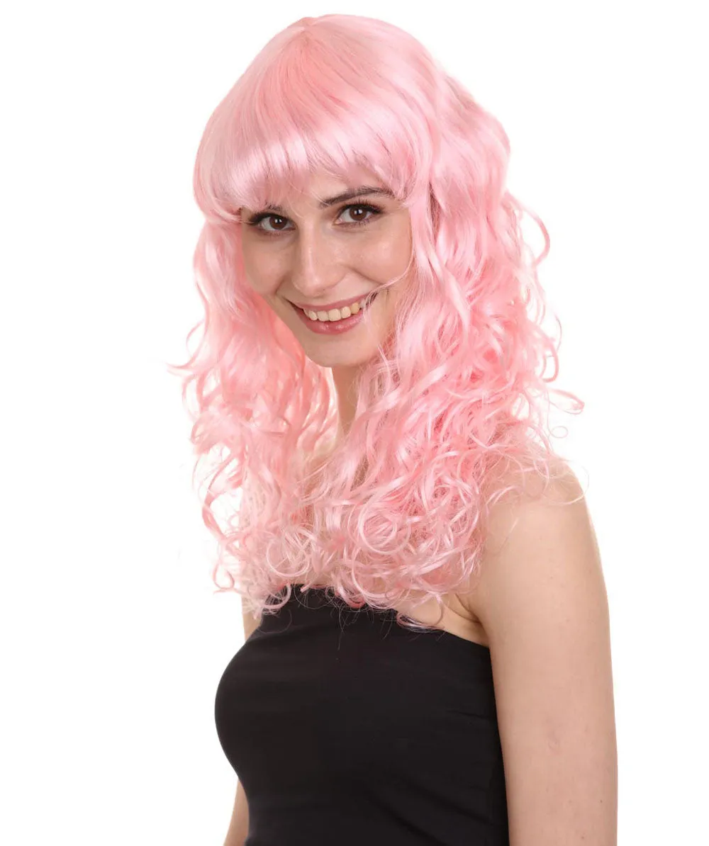 Women's Bella Wig Collections | Long Curly Glamour Party Event Cosplay Halloween Wig | Premium Breathable Capless Cap