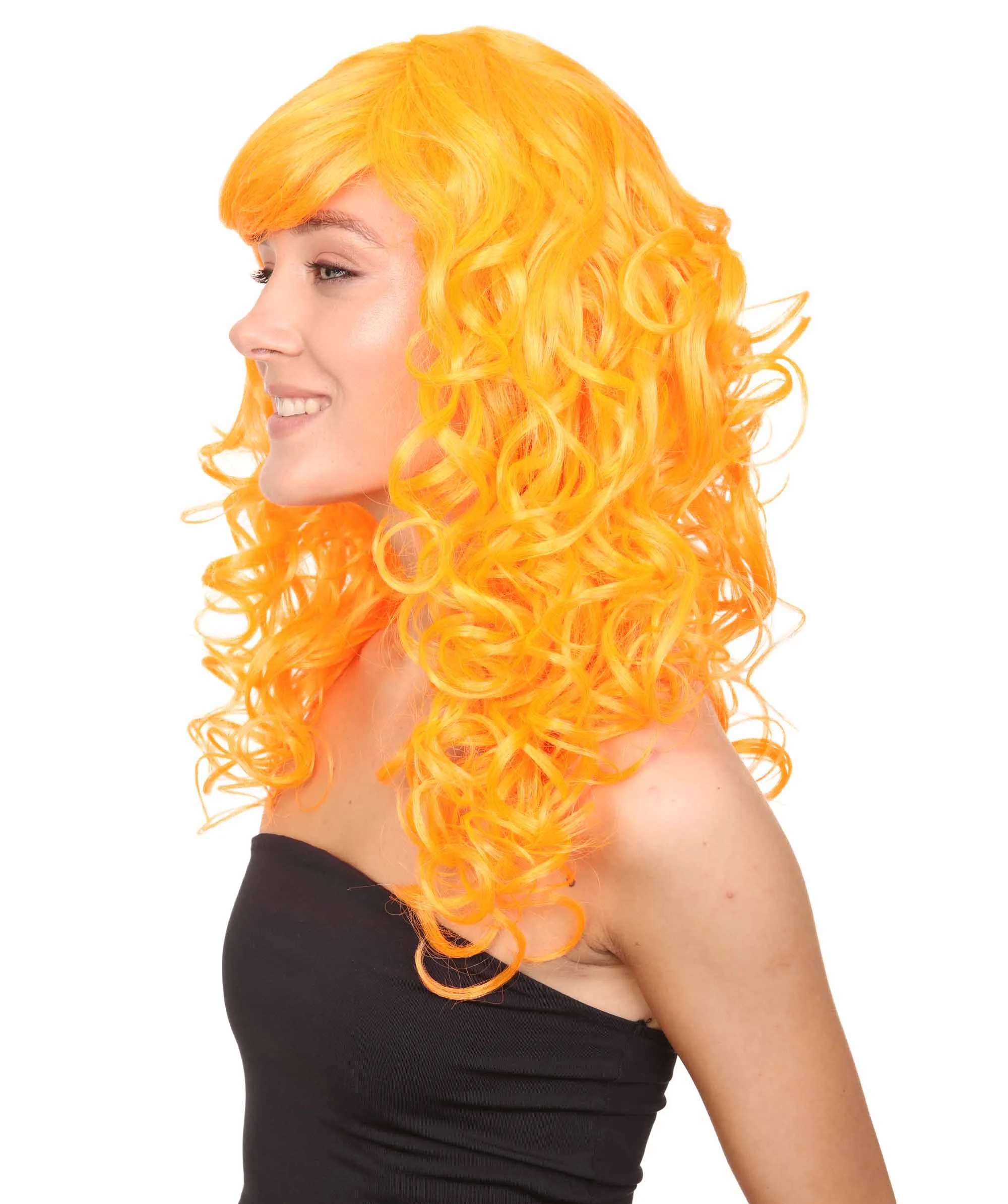 Women's Bella Wig Collections | Long Curly Glamour Party Event Cosplay Halloween Wig | Premium Breathable Capless Cap