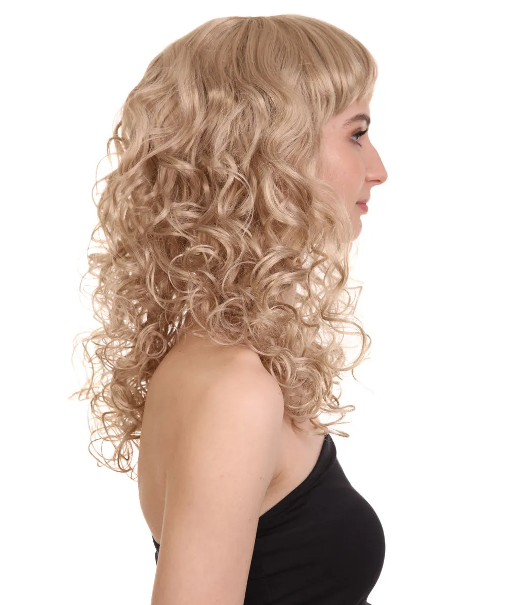 Women's Bella Wig Collections | Long Curly Glamour Party Event Cosplay Halloween Wig | Premium Breathable Capless Cap