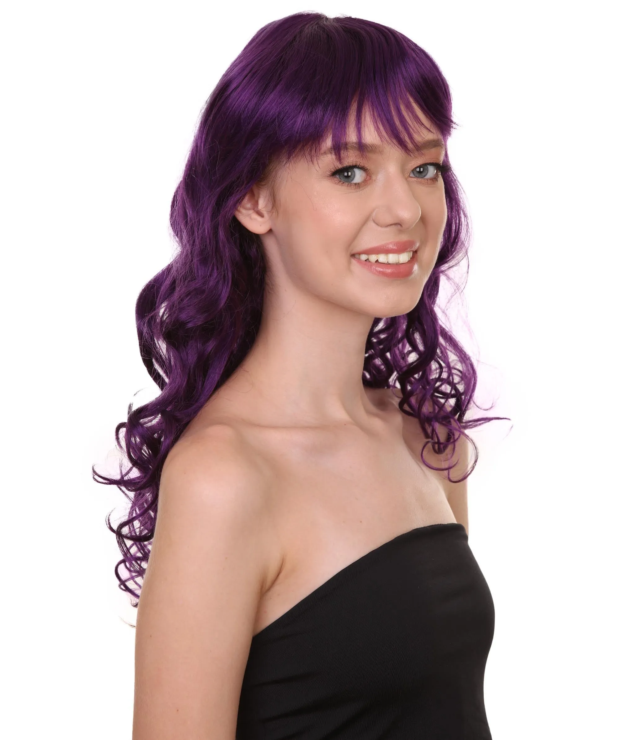 Women's Bella Wig Collections | Long Curly Glamour Party Event Cosplay Halloween Wig | Premium Breathable Capless Cap