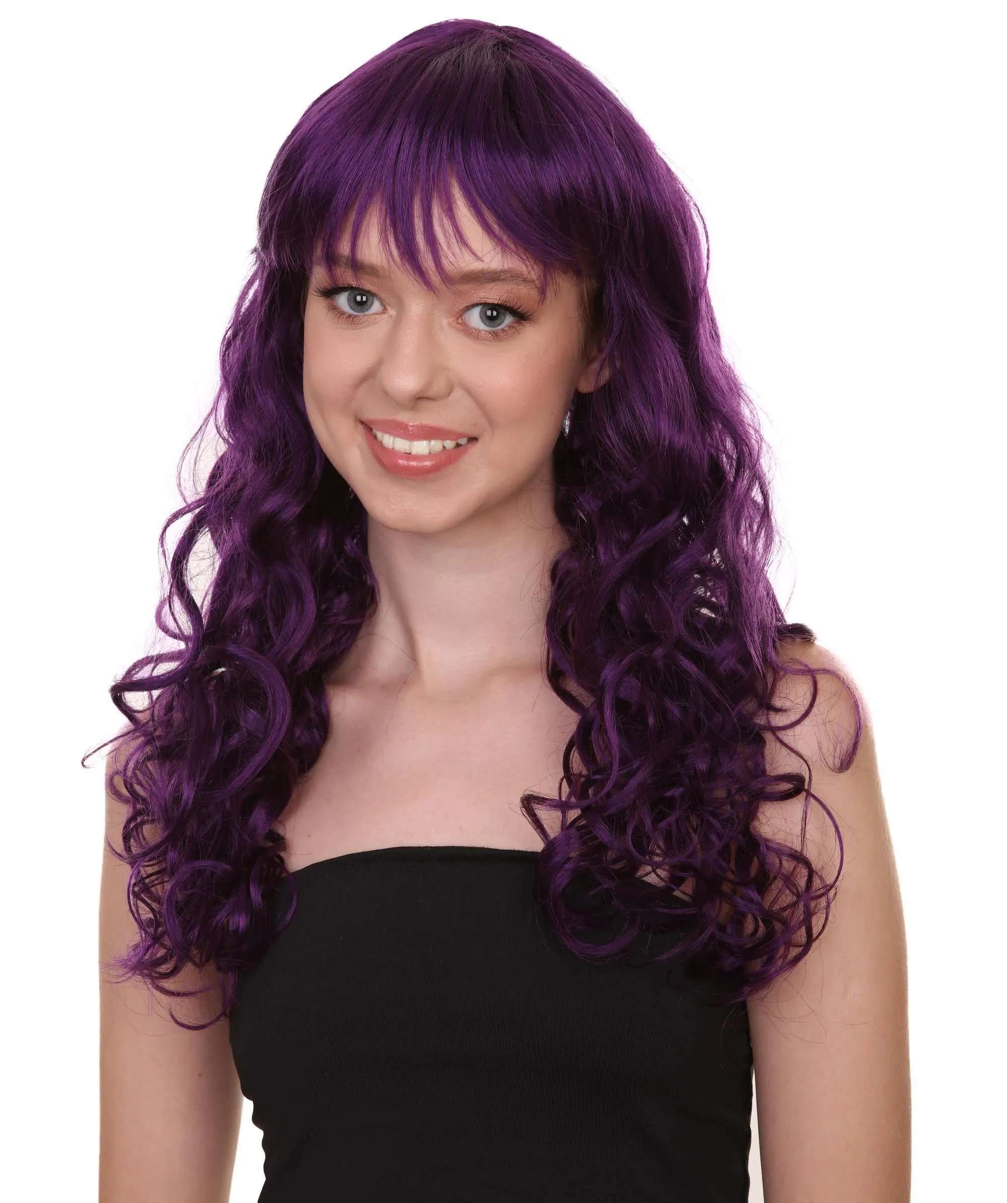 Women's Bella Wig Collections | Long Curly Glamour Party Event Cosplay Halloween Wig | Premium Breathable Capless Cap