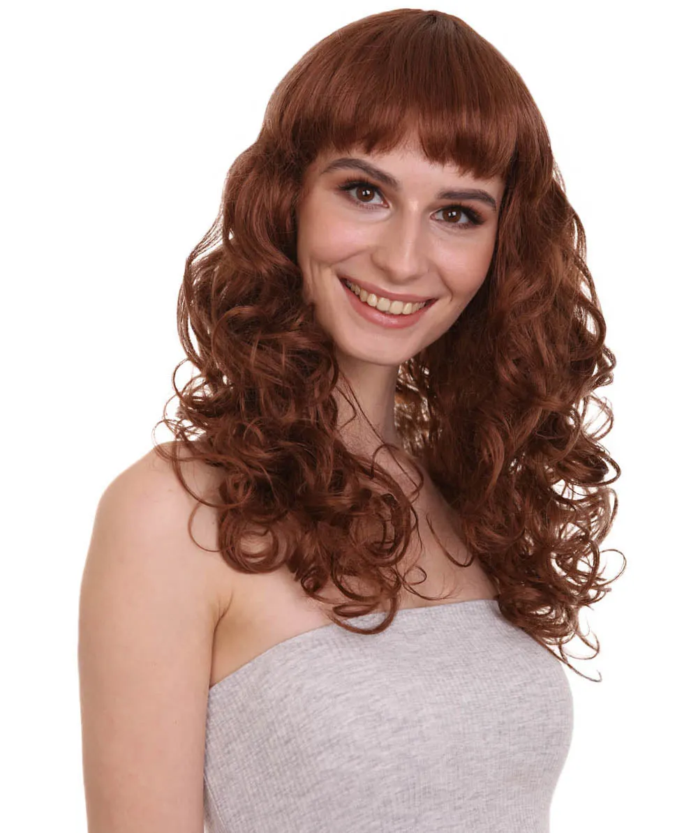 Women's Bella Wig Collections | Long Curly Glamour Party Event Cosplay Halloween Wig | Premium Breathable Capless Cap