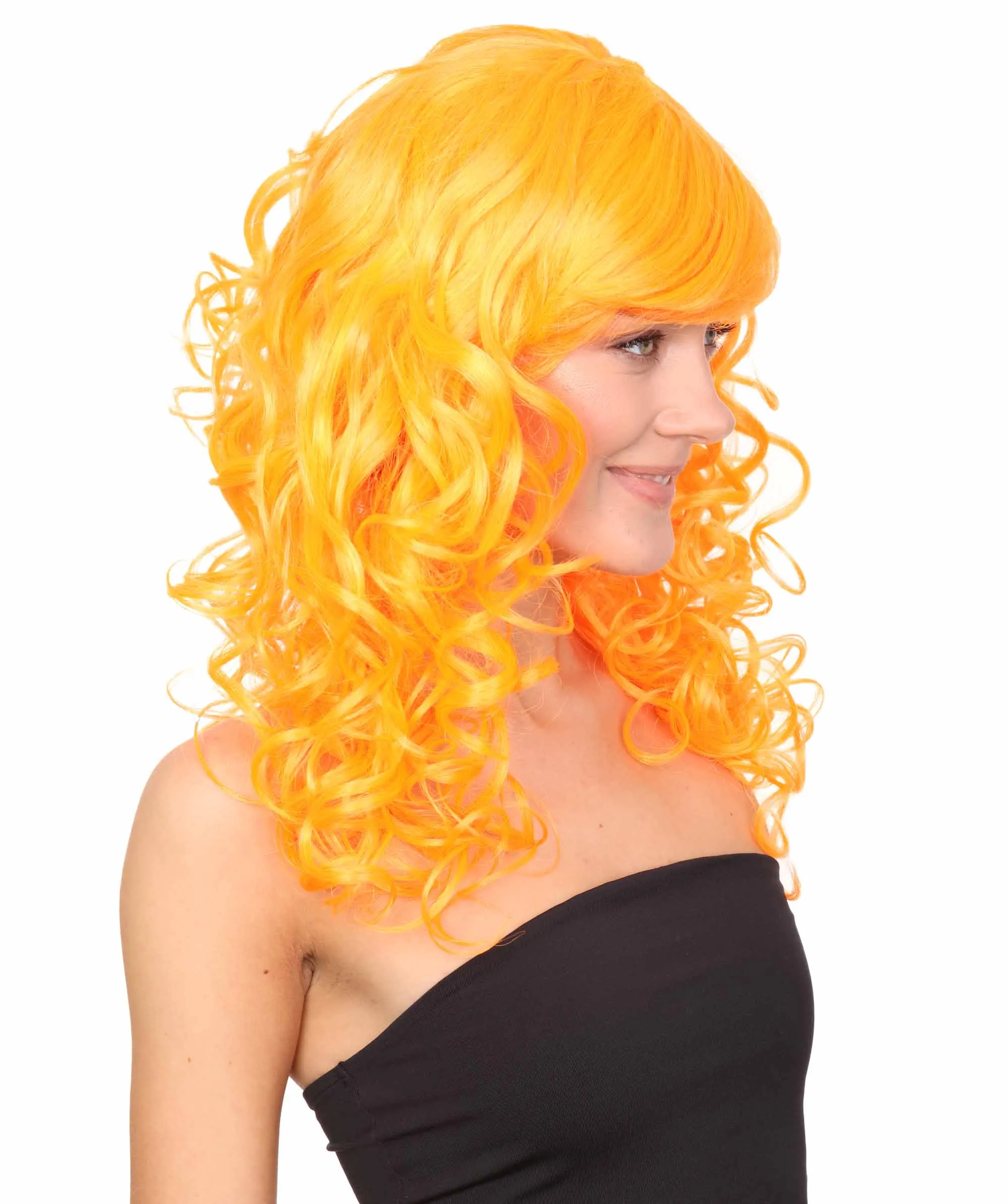 Women's Bella Wig Collections | Long Curly Glamour Party Event Cosplay Halloween Wig | Premium Breathable Capless Cap