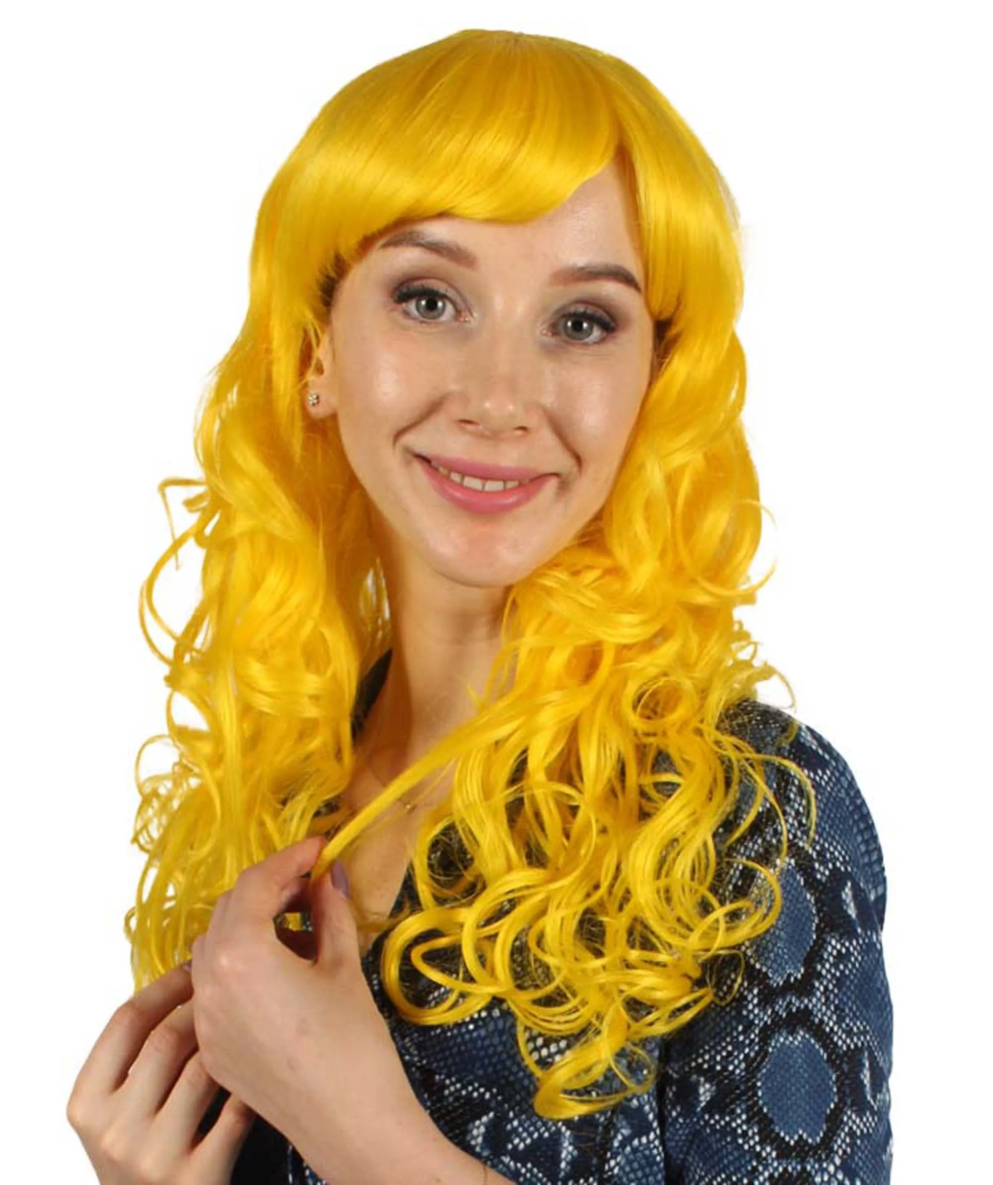 Women's Bella Wig Collections | Long Curly Glamour Party Event Cosplay Halloween Wig | Premium Breathable Capless Cap