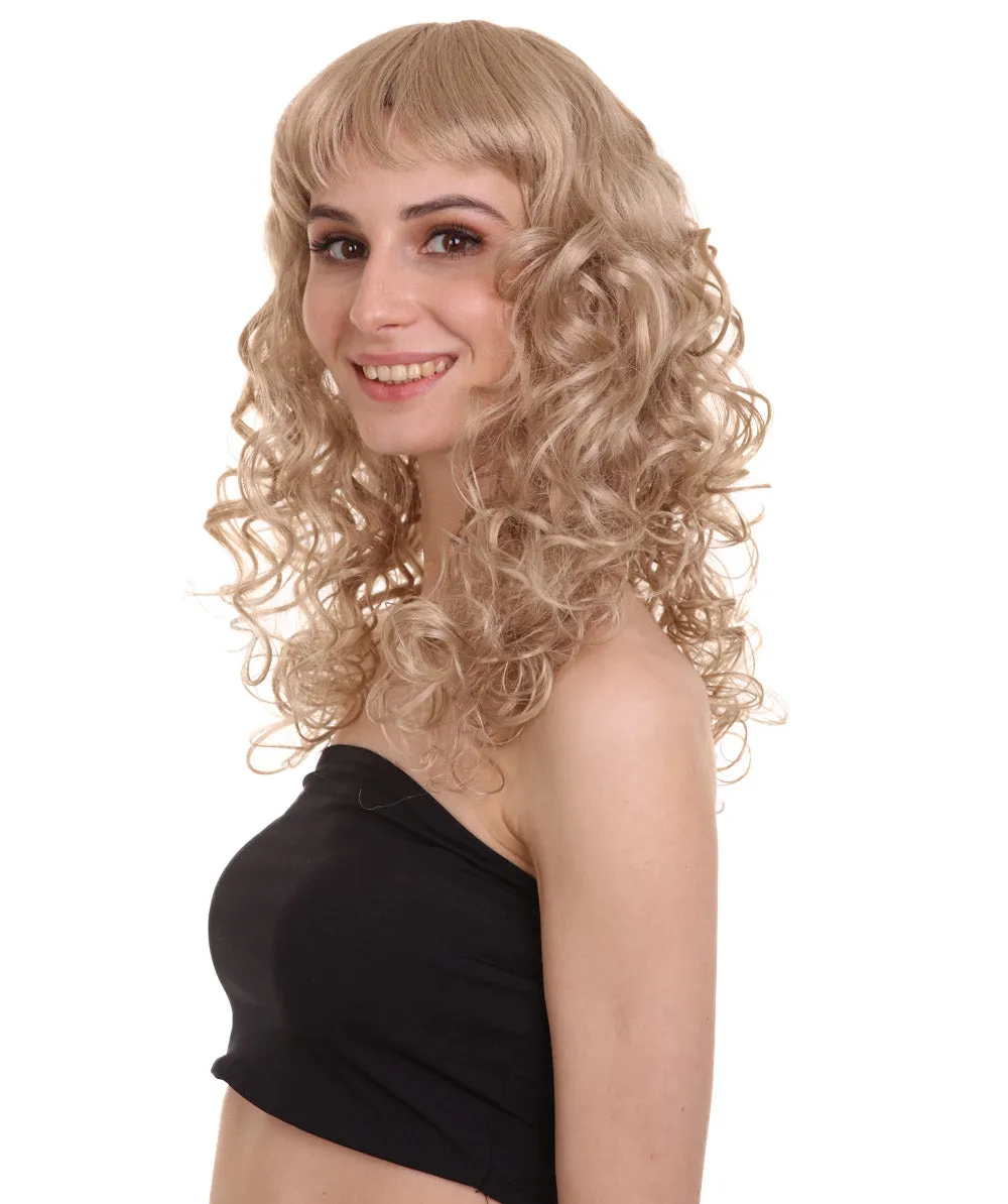 Women's Bella Wig Collections | Long Curly Glamour Party Event Cosplay Halloween Wig | Premium Breathable Capless Cap