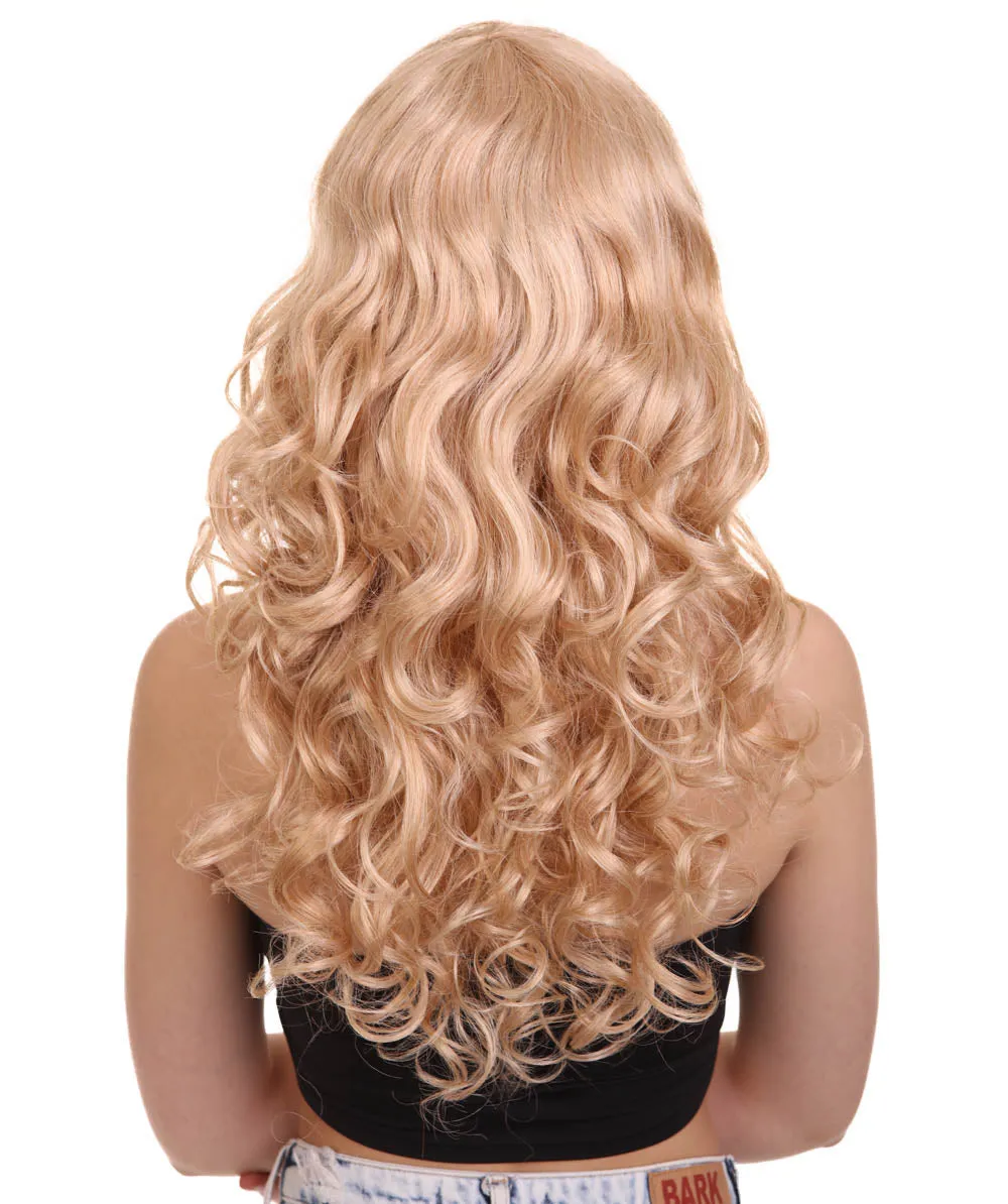 Women's Bella Wig Collections | Long Curly Glamour Party Event Cosplay Halloween Wig | Premium Breathable Capless Cap