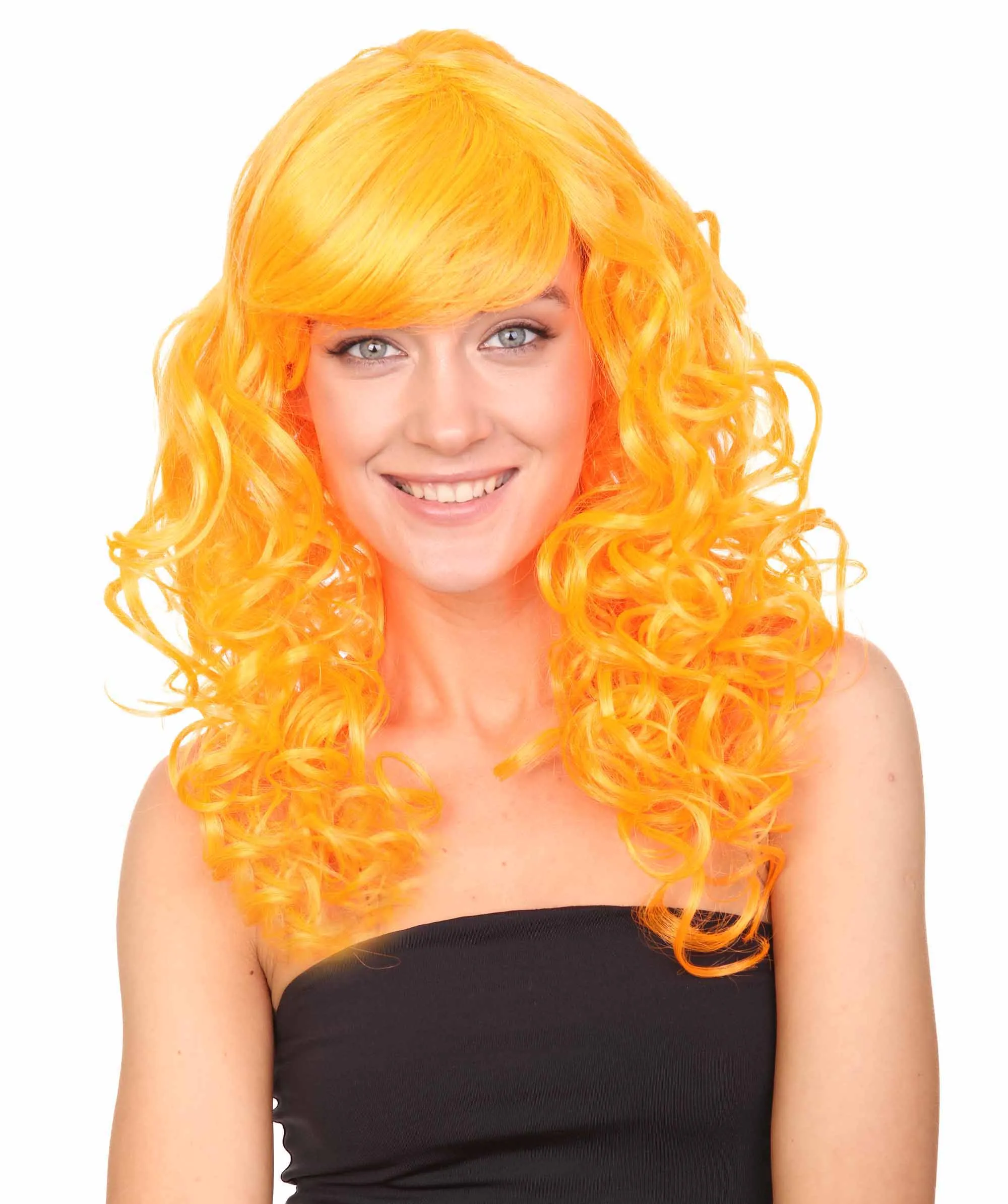 Women's Bella Wig Collections | Long Curly Glamour Party Event Cosplay Halloween Wig | Premium Breathable Capless Cap