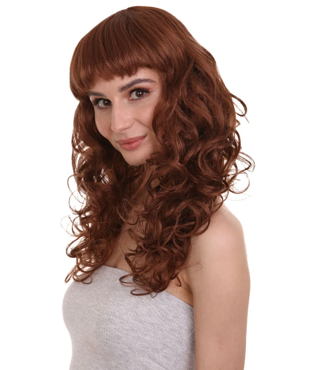 Women's Bella Wig Collections | Long Curly Glamour Party Event Cosplay Halloween Wig | Premium Breathable Capless Cap