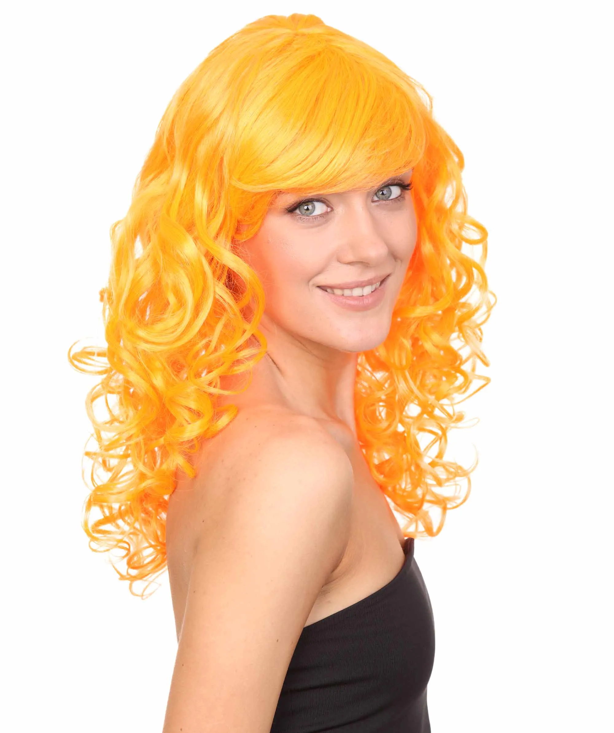 Women's Bella Wig Collections | Long Curly Glamour Party Event Cosplay Halloween Wig | Premium Breathable Capless Cap