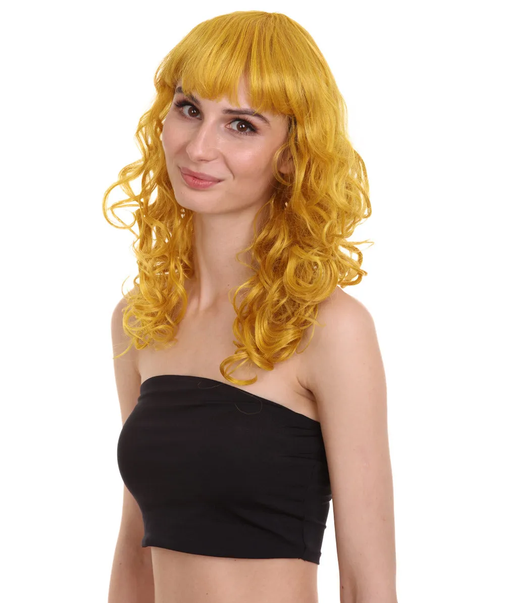 Women's Bella Wig Collections | Long Curly Glamour Party Event Cosplay Halloween Wig | Premium Breathable Capless Cap