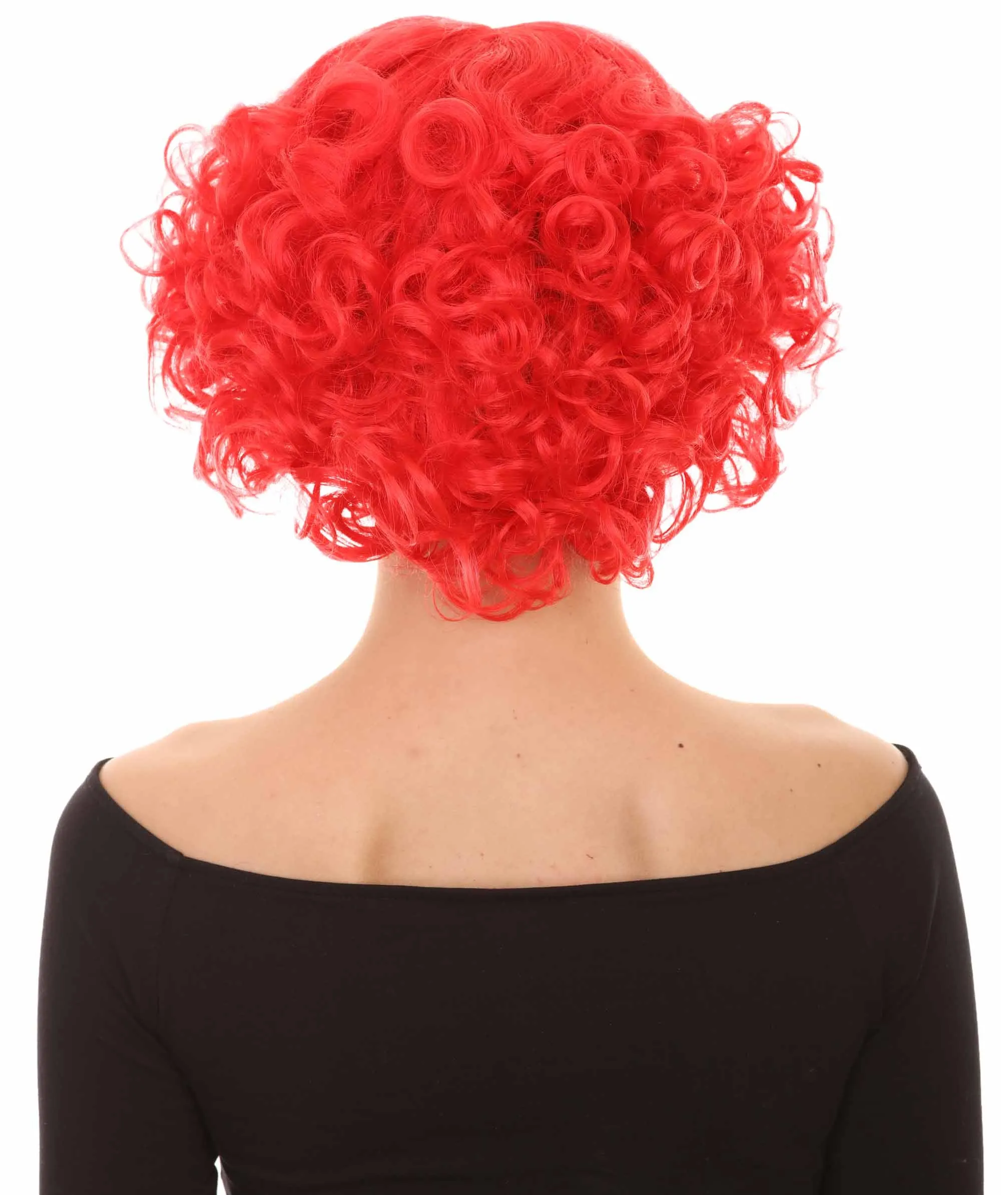 Women's Short Red Cute Curly Wavy Wig | Party Ready Fancy Cosplay Halloween Wig | Premium Breathable Capless Cap