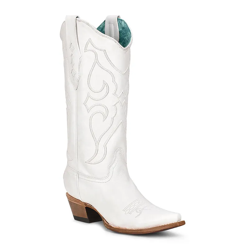 Z5046 | Women's White Embroidery Boot